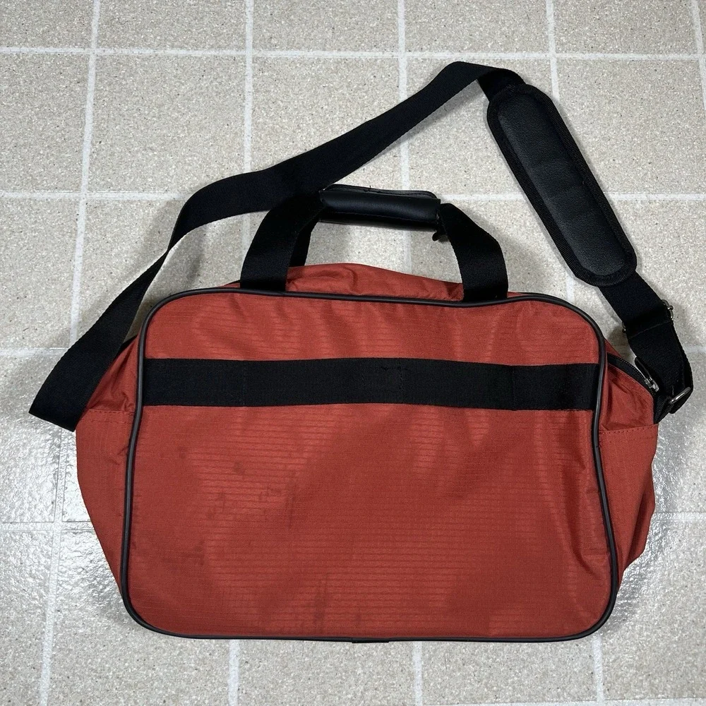 VTG Eddie Bauer Small Duffle Bag Carry Bag Shoulder Strap‎ Burnt Orange Canvas